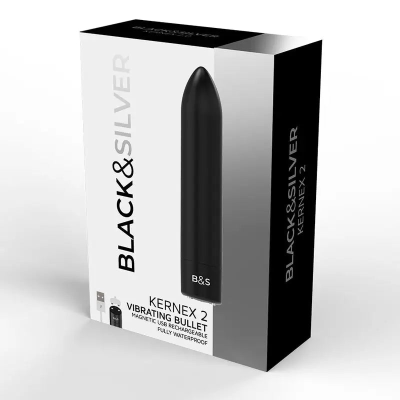 Black&Silver Kernex 2 Vibrating Bullet Nero