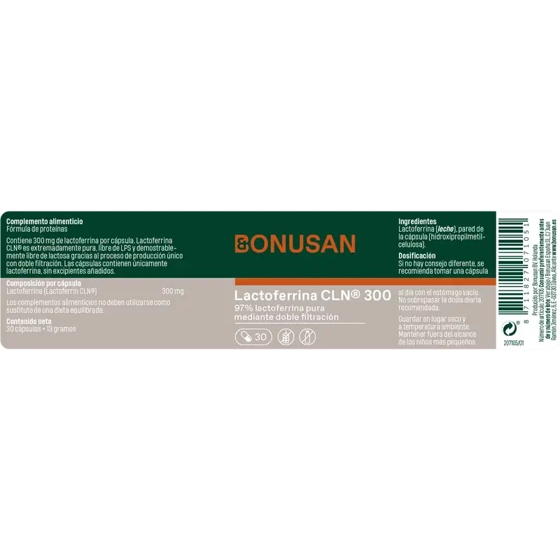 Bonusan Lattoferrina Cln® 300, 30 capsule