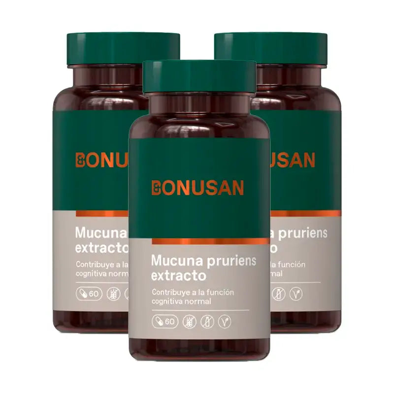 Bonusan Mucuna Pruriens Confezione da 3 x 60 capsule