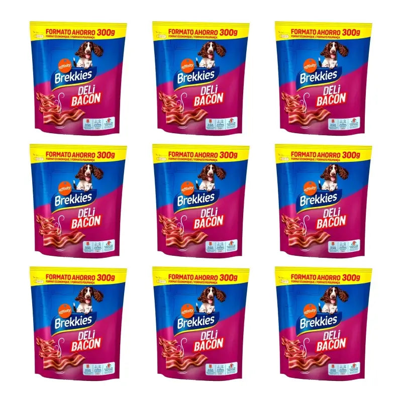 Brekkies DeliBacon, 300 g, confezione da 9
