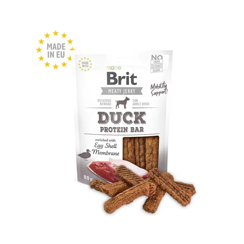 Brit Jerky Snack Barretta proteica all'anatra 80Gr per cani