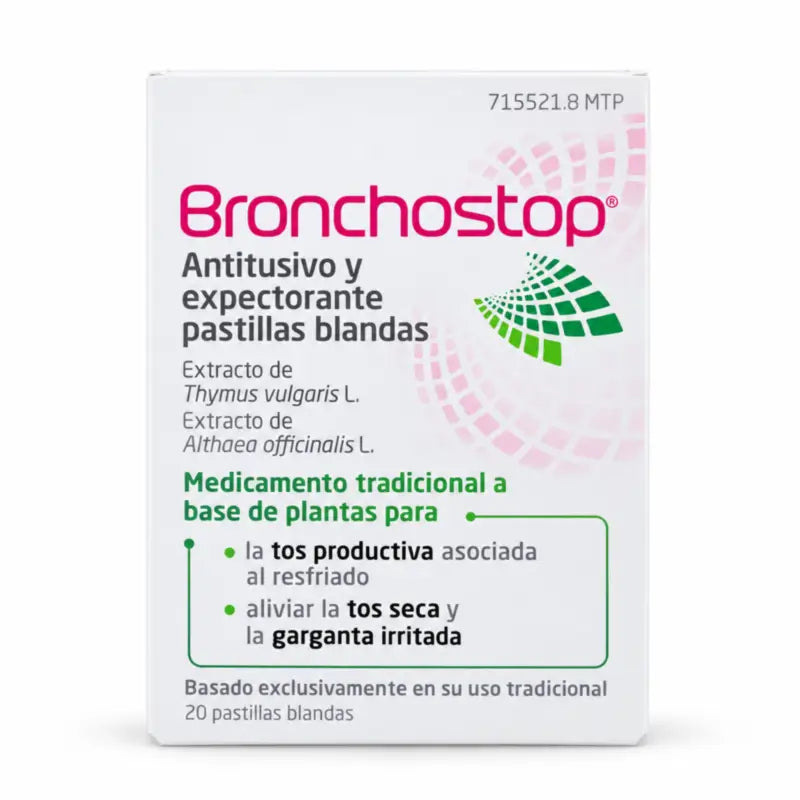 Bronchostop Antitosse ed espettorante Bronchostop, 20 compresse molli