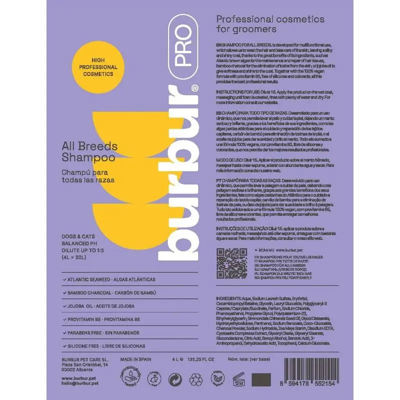 Burbur Pro Shampoo per tutte le razze 1000Ml