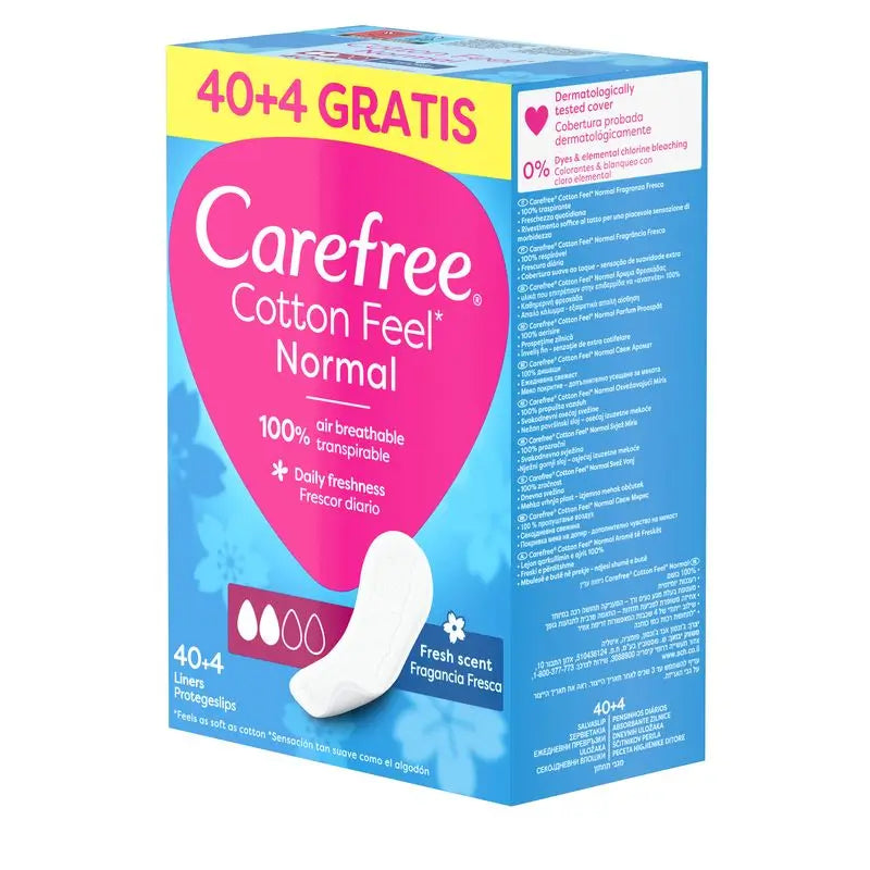 Carefree Cotton Feel Normale Fragranza Fresca 40+4Confezioni
