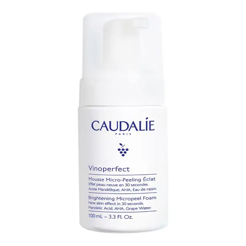 Caudalie Schiuma Micropeeling Luminoso all'Acido Manelico (Aha) , 100 ml
