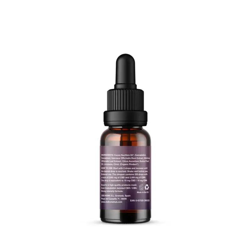 CBD HOME Olio di CBD + CBN + Melissa + Valeriana, 10 ml