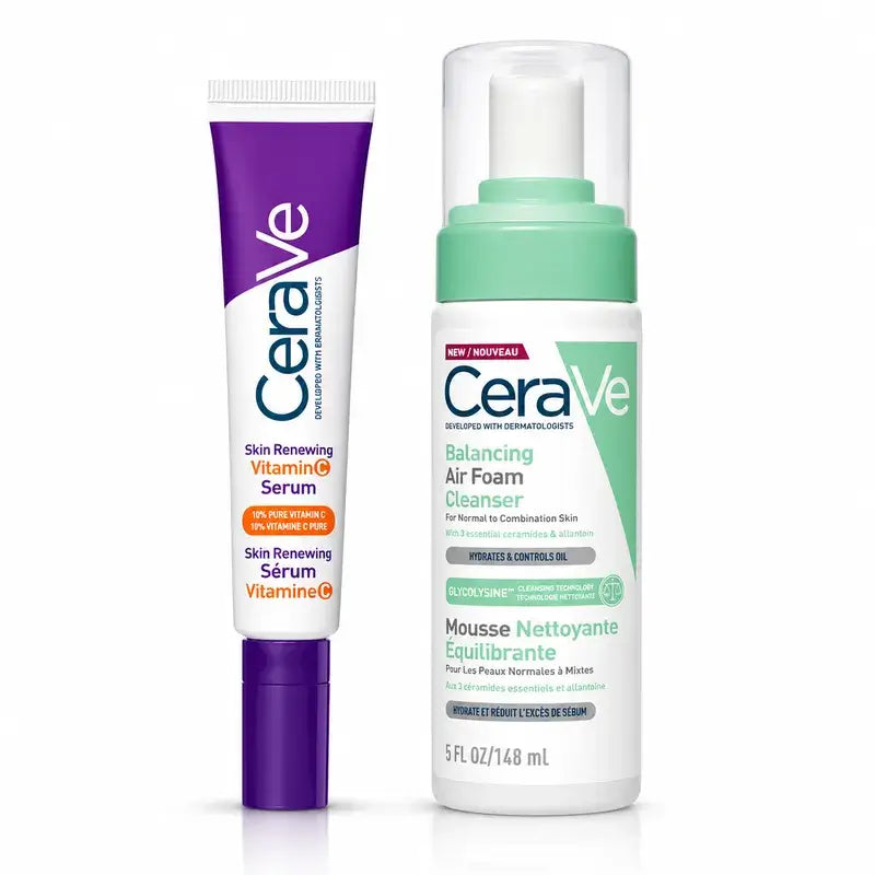 Cerave Cerave Siero alla Vitamina C 30 Ml + Detergente Schiuma d'Aria 148 Ml
