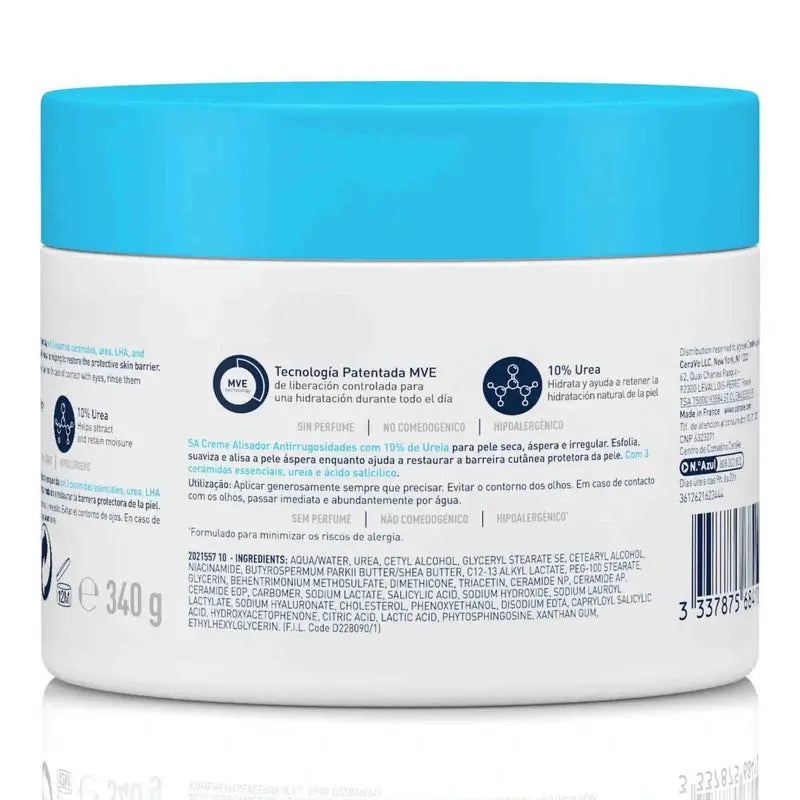 CeraVe Crema Levigante Anti-Rugosità, 340 ml