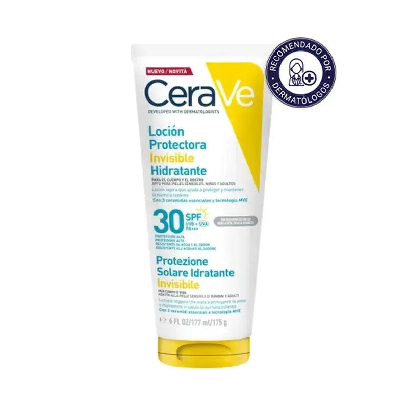Cerave Invisible Protective Moisturising Lotion Spf 30 Con 3 Ceramidi, 177 ml