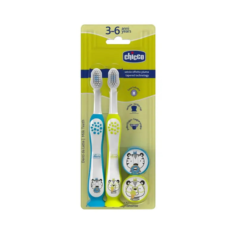Chicco Spazzolino Tiger-Panda Confezione da 3-6 anni