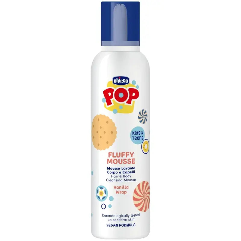 Chicco Pop Schiuma Corpo/Capelli Vaniglia 200 Ml