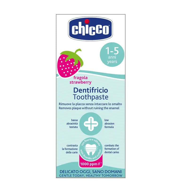 Chicco Dentifricio al fluoro alla fragola 50Ml 12M+