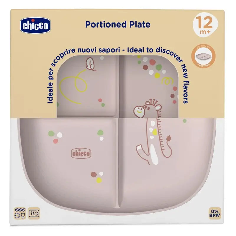 Chicco Piatto con scomparti 12M+ Rosa