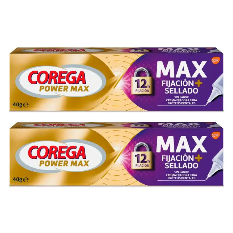 Corega Duplo Maximo Crema fissante sigillante, 2 x 40 gr