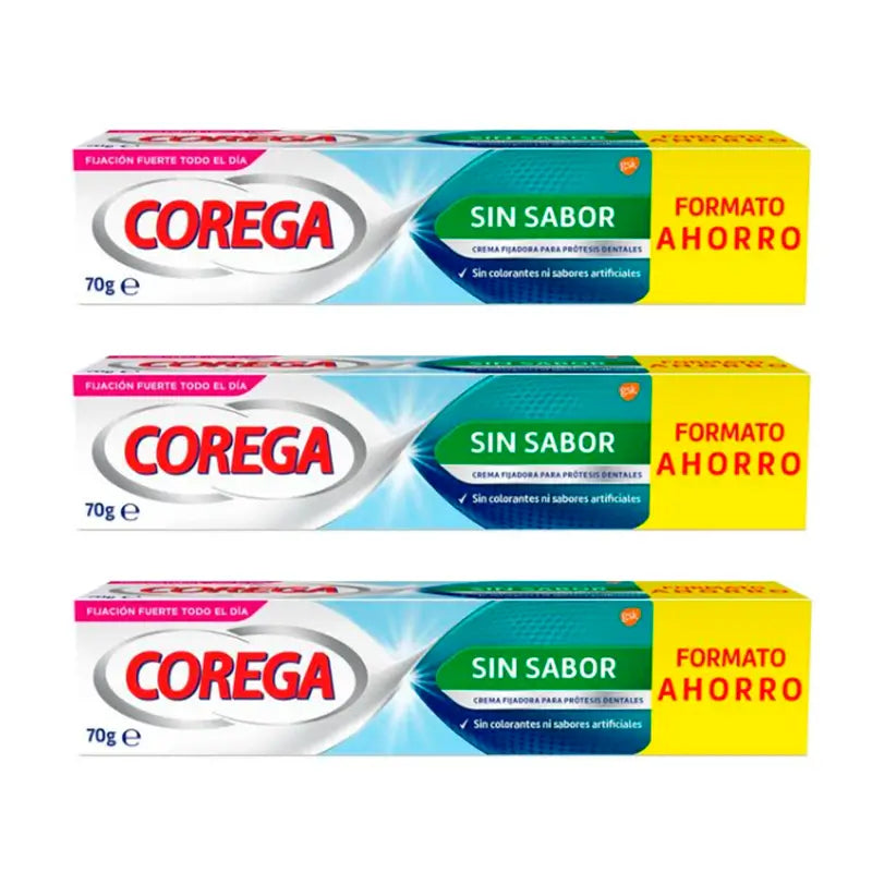 Corega Triplo Extra Forte Insapore, 3 x 70 grammi