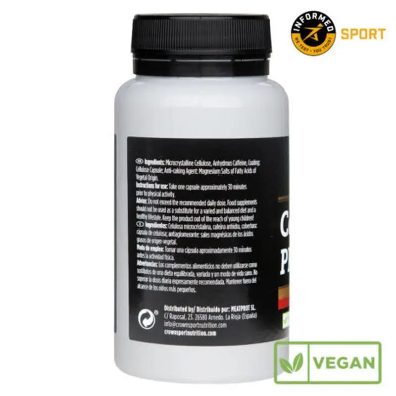 Crown Sport Nutrition Caffeine Pro Caps 100 Mg , 120 cápsulas
