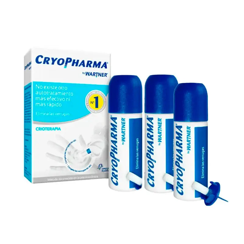 Confezione per il trattamento delle verruche Cryopharma, 3 x 50 ml