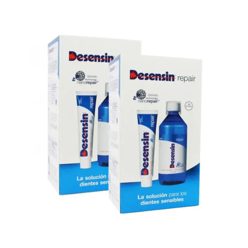 Desensin Pasta riparatrice per impacchi 75 Ml + Colluttorio 500 Ml, Confezione da 2