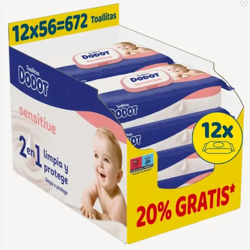 Dodot Salviette sensibili, 12x56, 672 pz.