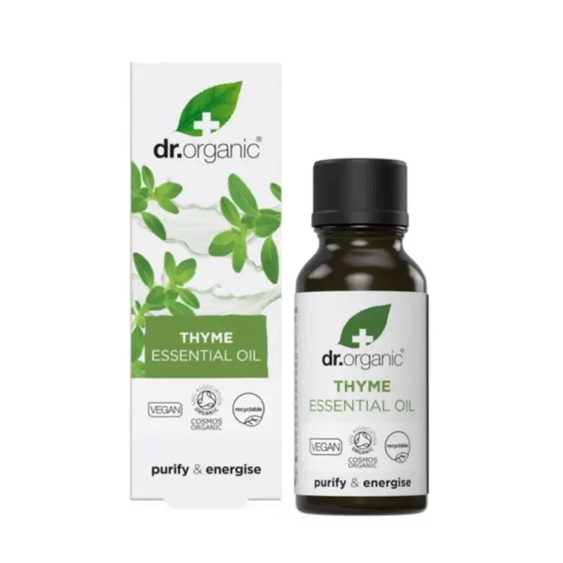 Dr.Organic Olio essenziale di timo (timolo) biologico e puro al 100%, 10 ml