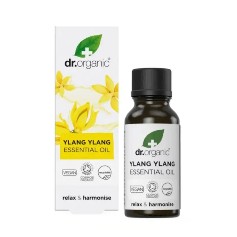 Dr.Organic Olio essenziale di ylang ylang biologico e puro al 100%, 10 ml