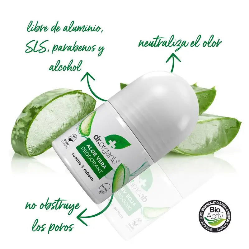 Deodorante all'aloe vera Dr.Organic, 50 ml