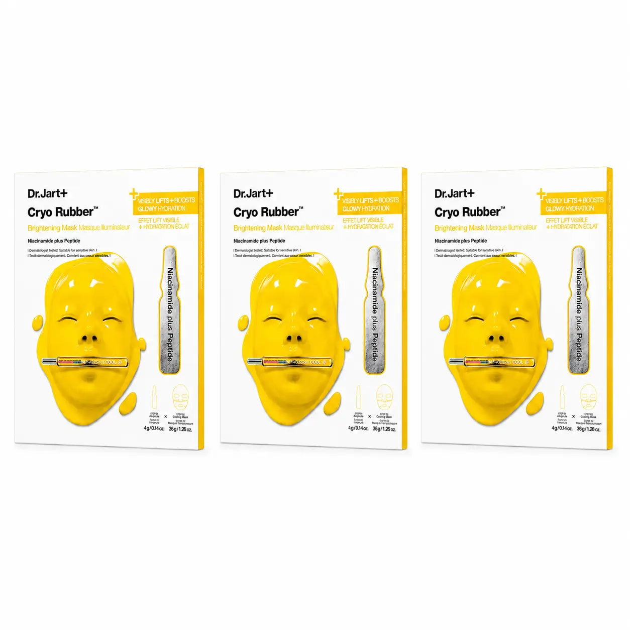 Dr.Jart+ Dr.Jart+ Cryo Rubber Brightening Mask , confezione da 3
