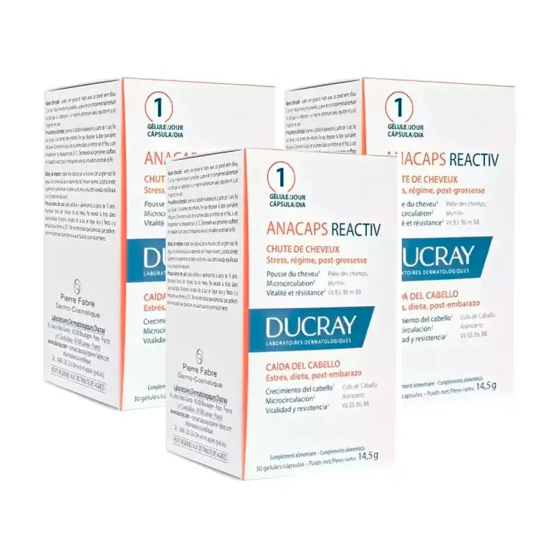 Ducray Anacaps Reactiv, confezione 3 x 30 capsule