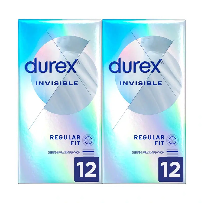 Durex Confezione Preservativi Invisibili Extra Sensibili 2x12 pz.