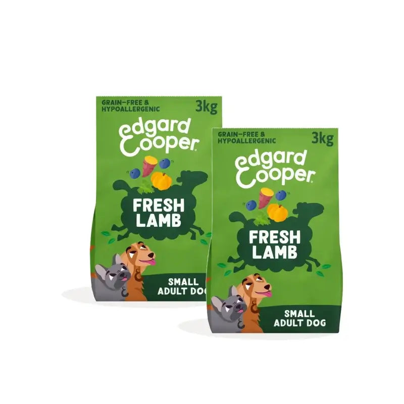 Edgard & Cooper Cibo per cani adulti al agnello mini, confezione da 2 x 3 kg