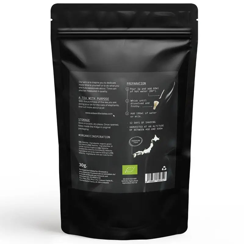 Edward Fields Tea Tè Matcha Premium organico giapponese di grado cerimoniale 30G, 30 grammi