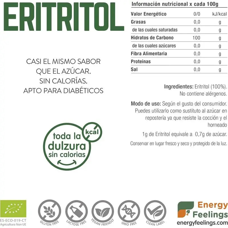 Sensazioni di energia Eritritolo in polvere 200gr. Eco Vegan Sg
