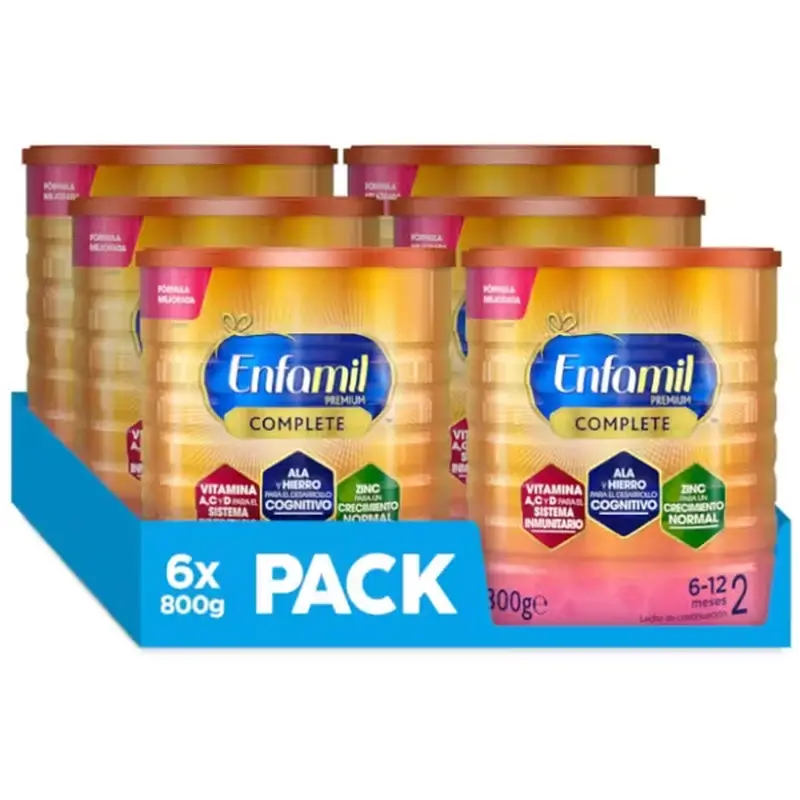 Enfamil Complete 2 Latte di proseguimento, Confezione 6 X 800 Gr