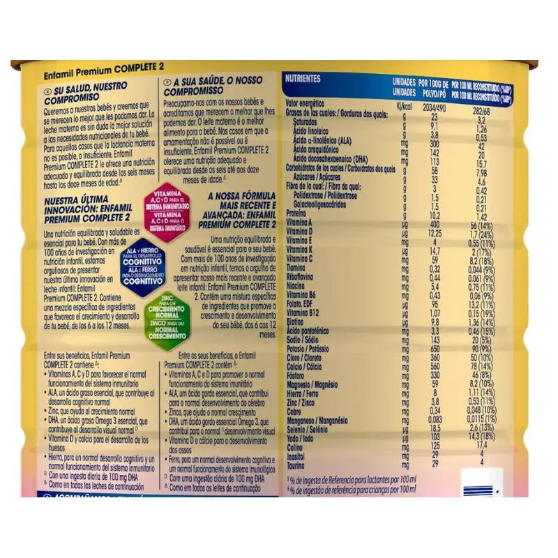 Enfamil Complete 2 Latte Formula, 800g