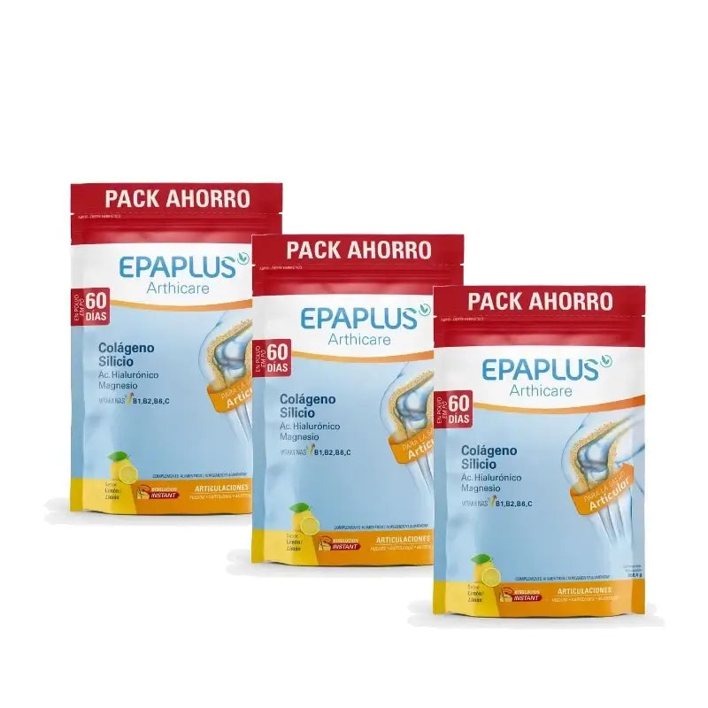Epaplus Arthicare Collagene al gusto di limone, 60 giorni, 668,5 g, confezione da 3