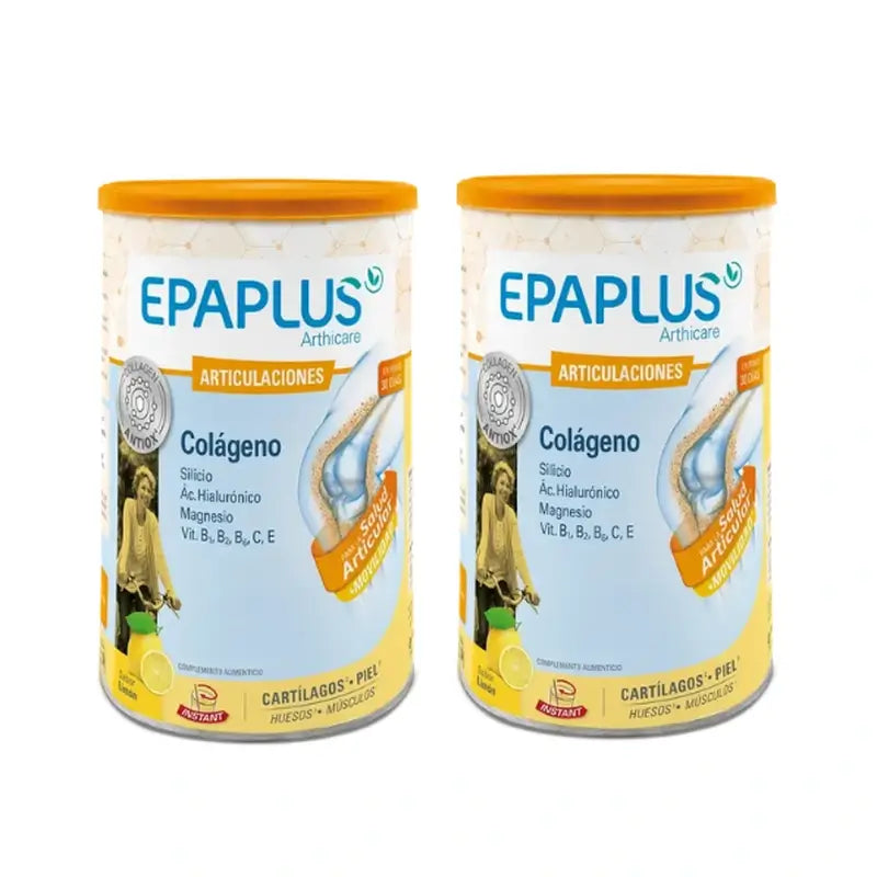 Epaplus Duplo Joints Collagene + Silicio al gusto di limone, 2 x 326 grammi