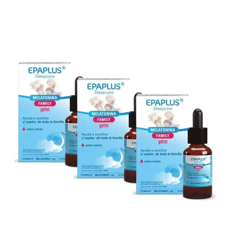 Epaplus Sleepcare Melatonina Gocce, 30 ml, confezione da 3