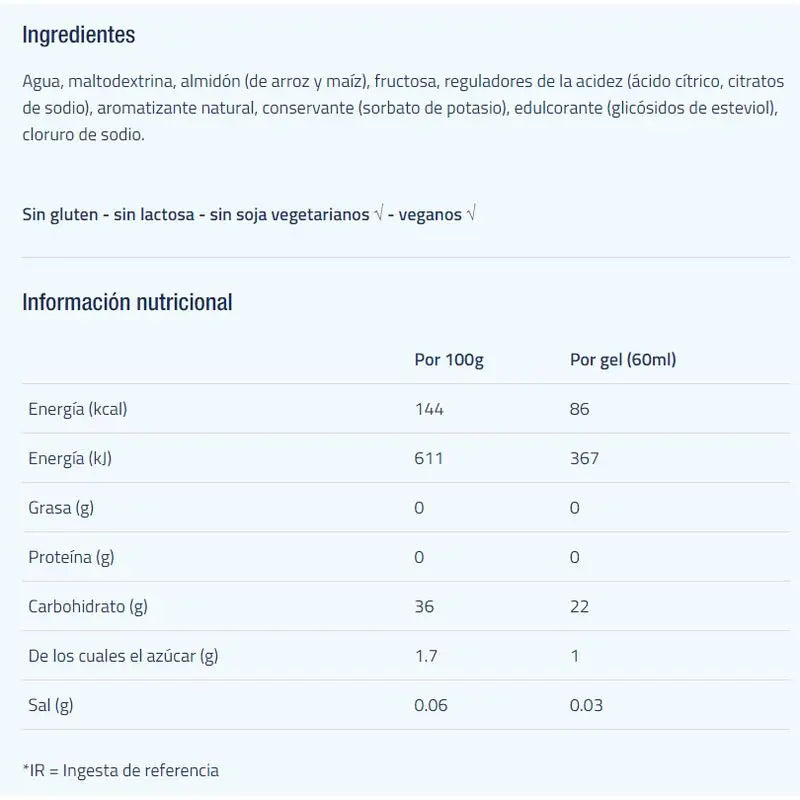 Etixx Gel energetico isotonico al gusto di mela 12Ud.