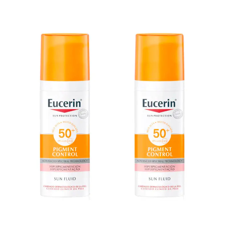Eucerin Duplo Pigment Control Spf50+ Fluido solare, 2 x 50 Ml