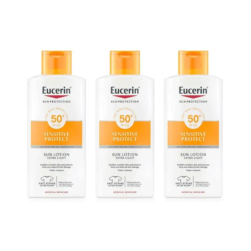 Eucerin Eucerin Lozione Solare Extra Leggera Spf50, 3X400 Ml