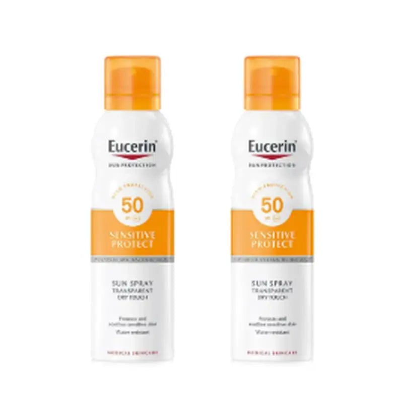 Eucerin Eucerin Dry Touch Spray solare trasparente SPF50+, 2x200 ml