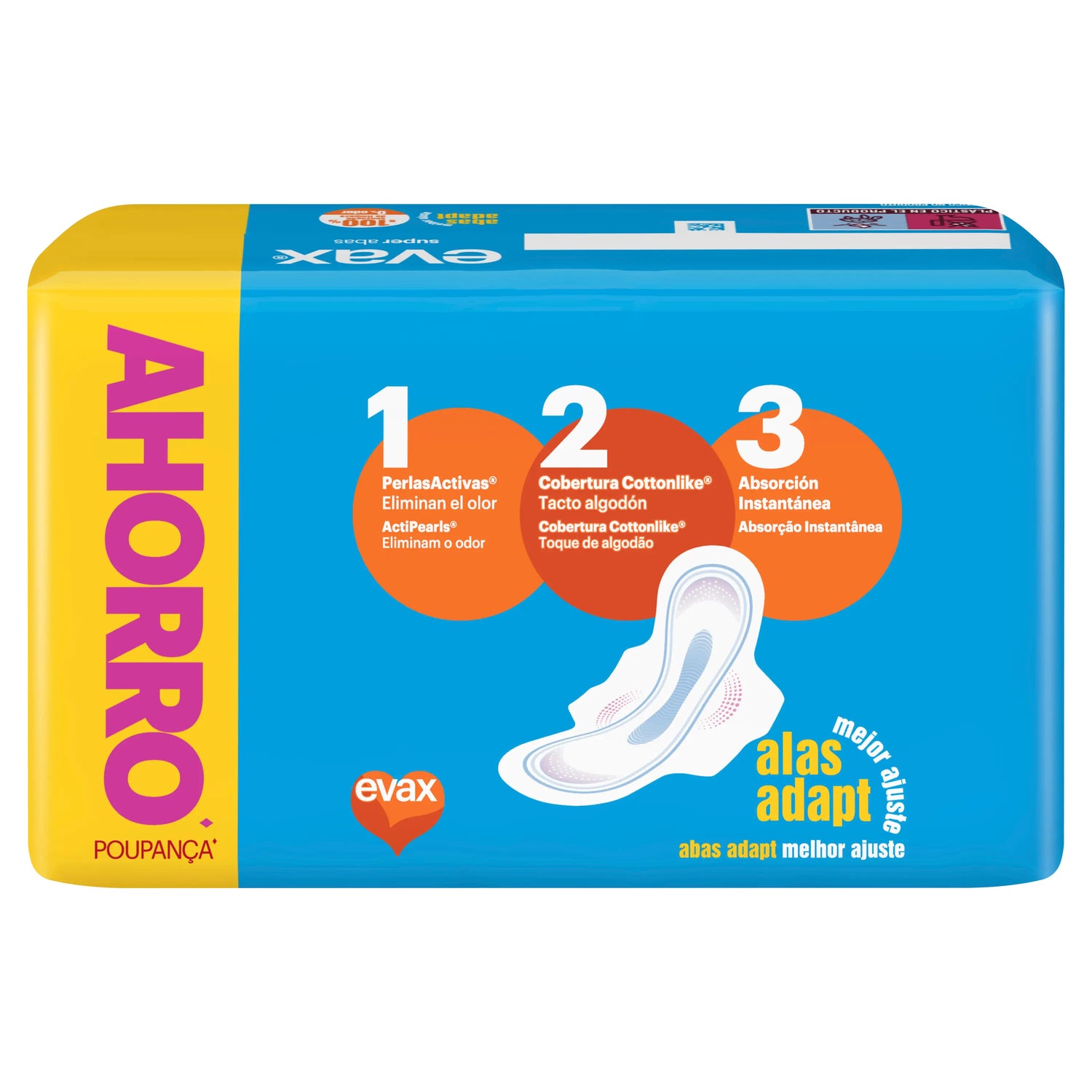 Evax Cottonlike Super Pads con ali , 24 unità
