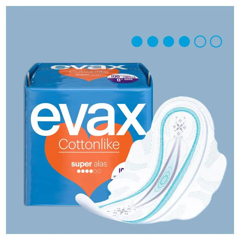 Evax Cottonlike Super Pads con ali 12 unità