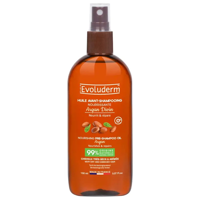 Evoluderm Argan Divin Olio Nutriente Pre-Shampoo, 150 ml
