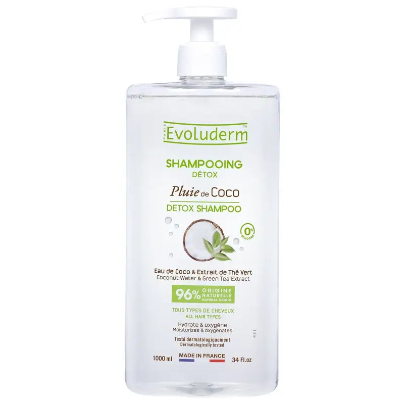 Evoluderm Shampoo detox al cocco, 1000 ml