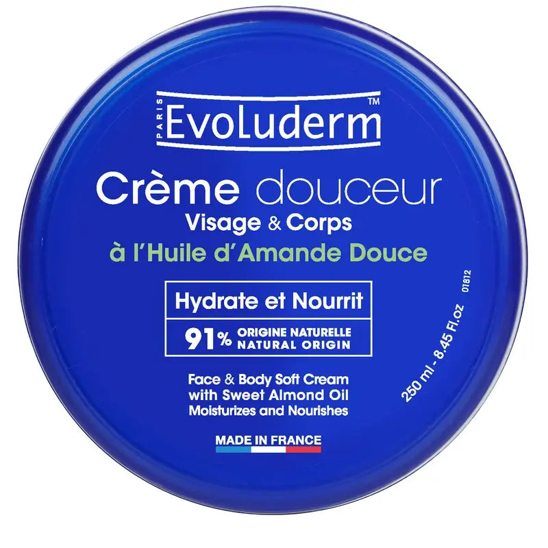 Evoluderm Crema viso e corpo alle mandorle dolci, 250 ml