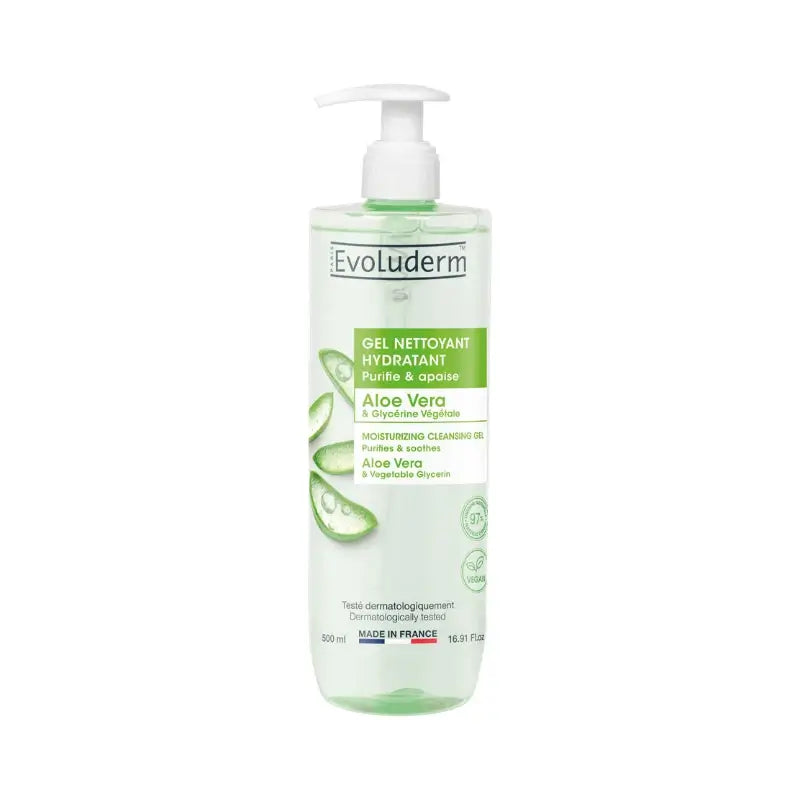 Evoluderm Gel detergente all'aloe vera, 500 ml