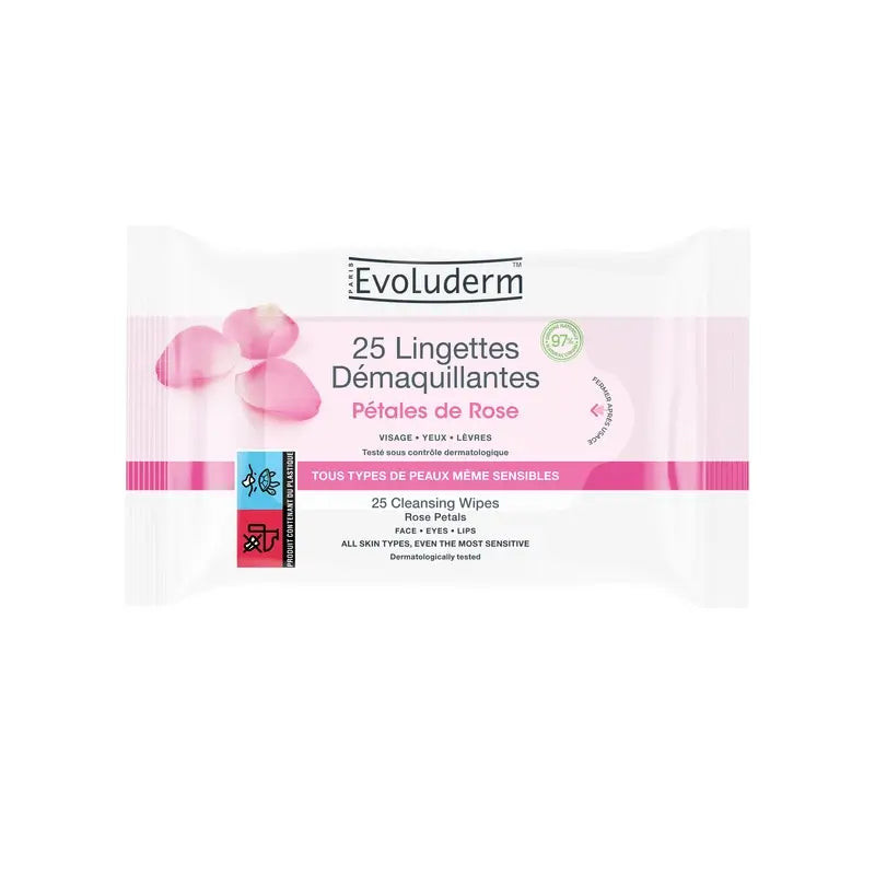 Evoluderm Salviette detergenti per tutti i tipi di pelle - Douceur Amande, 25 pz.
