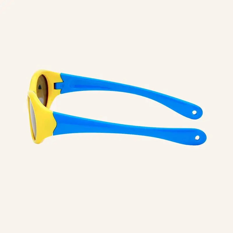 Farmamoda Occhiali da sole polarizzati per bambini giallo e azzurro, 25 gr