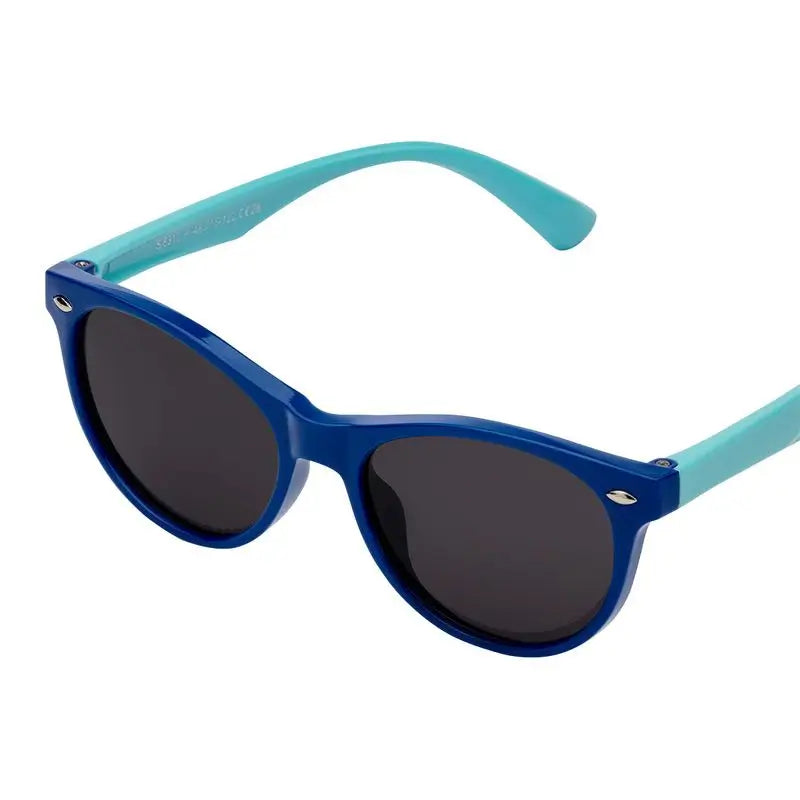 Farmamoda Occhiali da sole ovali polarizzati per bambini Navy e Sky Blue, 25 gr